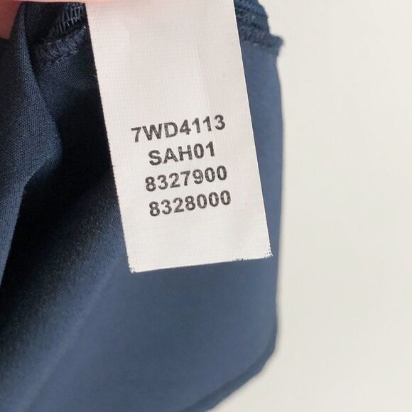 Lucky Brand Center Lace Silky Tank Top Navy Blue - Picture 7 of 8